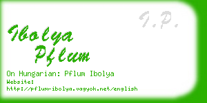 ibolya pflum business card